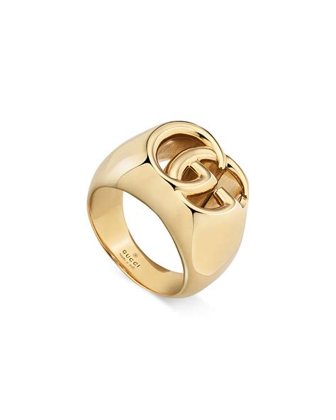 gold gucci mens ring|pre own gucci men ring.